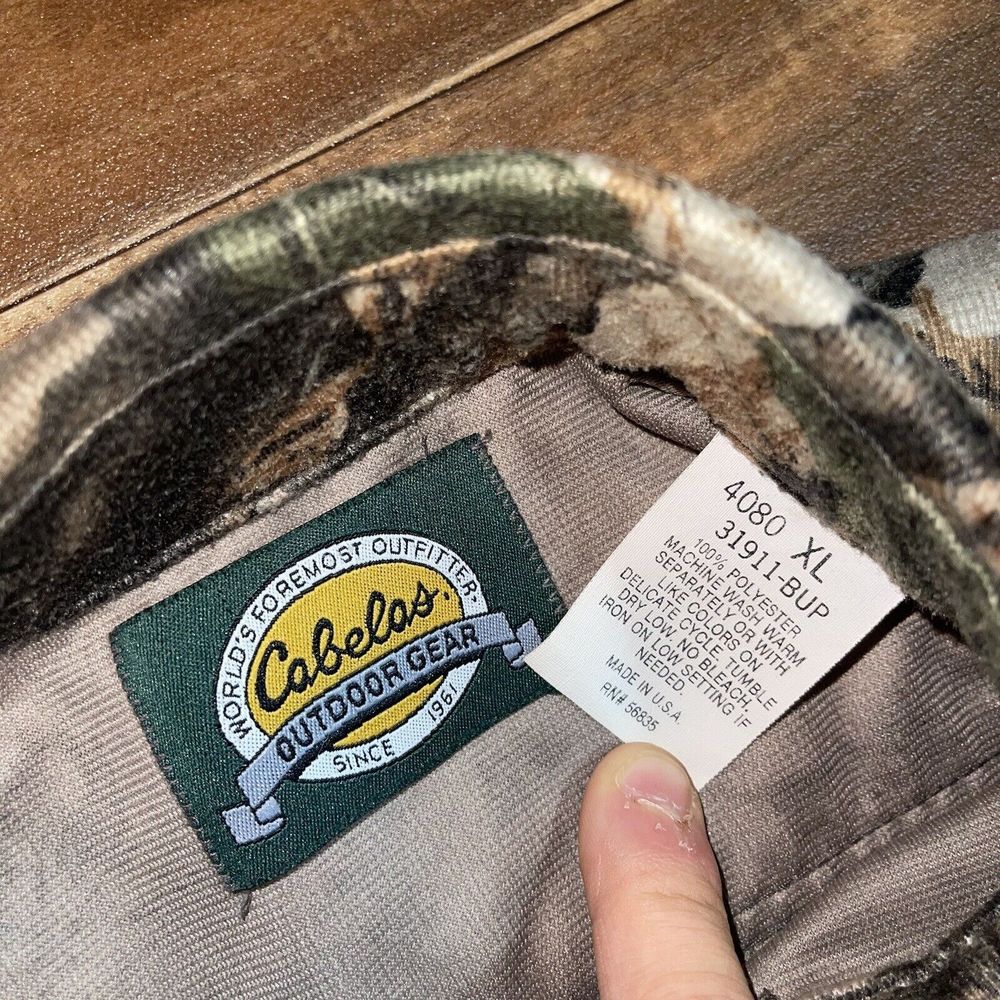 Vintage Cabelas Breakup Camo Hunting Button Shirt… - image 8